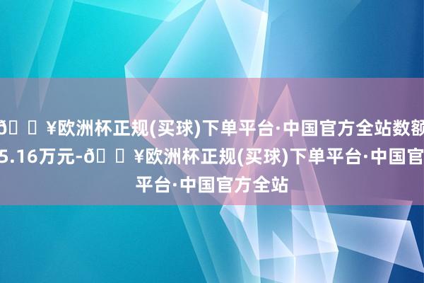 🔥欧洲杯正规(买球)下单平台·中国官方全站数额为1335.16万元-🔥欧洲杯正规(买球)下单平台·中国官方全站