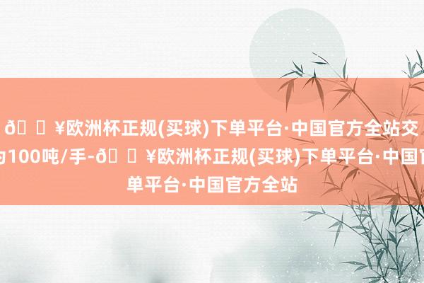 🔥欧洲杯正规(买球)下单平台·中国官方全站交往单元为100吨/手-🔥欧洲杯正规(买球)下单平台·中国官方全站