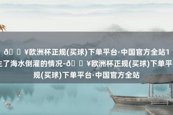 🔥欧洲杯正规(买球)下单平台·中国官方全站18日晚间确乎发生了海水倒灌的情况-🔥欧洲杯正规(买球)下单平台·中国官方全站