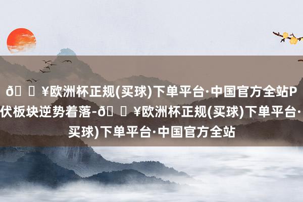 🔥欧洲杯正规(买球)下单平台·中国官方全站PEEK材料、光伏板块逆势着落-🔥欧洲杯正规(买球)下单平台·中国官方全站