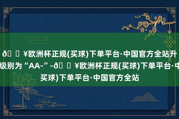 🔥欧洲杯正规(买球)下单平台·中国官方全站升24转债信用级别为“AA-”-🔥欧洲杯正规(买球)下单平台·中国官方全站