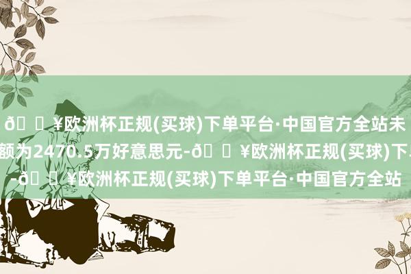 🔥欧洲杯正规(买球)下单平台·中国官方全站未偿还的该等单子本金额为2470.5万好意思元-🔥欧洲杯正规(买球)下单平台·中国官方全站