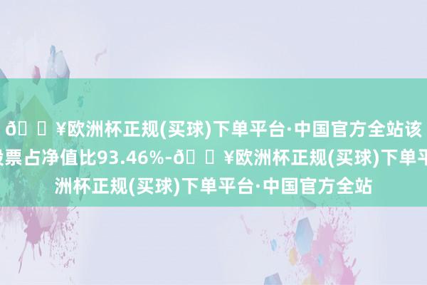 🔥欧洲杯正规(买球)下单平台·中国官方全站该基金财富树立：股票占净值比93.46%-🔥欧洲杯正规(买球)下单平台·中国官方全站